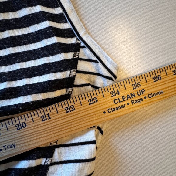 Umgee Top Large White Black Striped Linen Blend Sleeveless Loose Fit - Picture 8 of 9